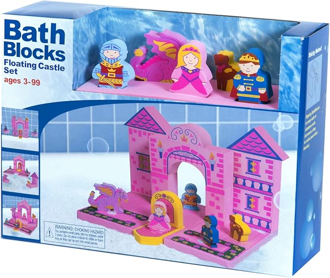 BathBlocks Floating Castle Bath Toy Princess Bath Toys