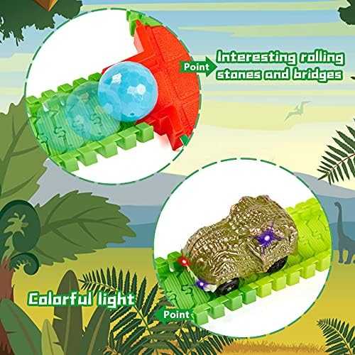 BEMITON Dinosaur Race Track Play Set