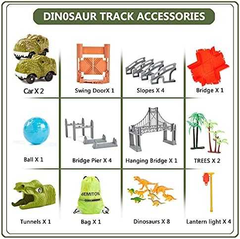 BEMITON Dinosaur Race Track Play Set