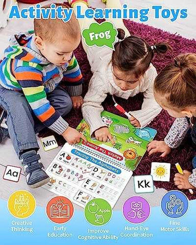 Benresive Montessori Busy Book – Tracing & Coloring