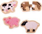 Bigjigs Toys Wooden Two Piece Puzzles