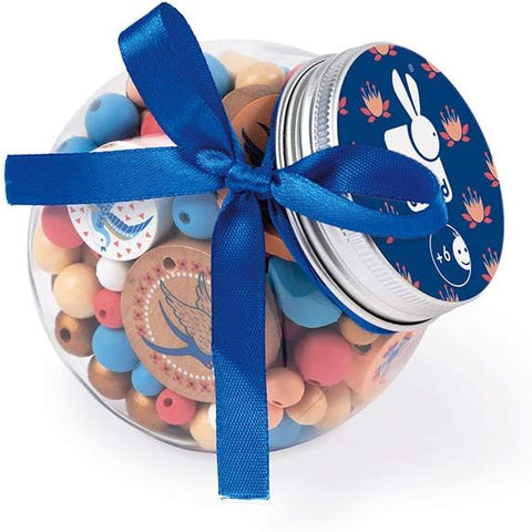 Janod Birdy Swallows Beads - 220 Pieces with Copper Charms