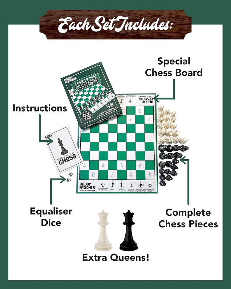 Bobby Fischer® Learn to Play Chess Set Board Game