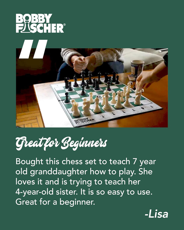 Bobby Fischer® Learn to Play Chess Set Board Game