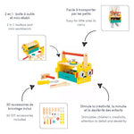Janod Brico'Kids Robot Tool Box - 30-Piece Wooden DIY Kit