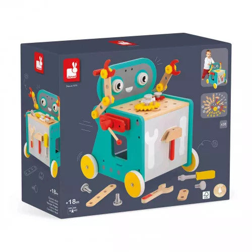Janod Brico'Kids DIY Robot - 38-Piece Build-and-Play Set