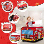 Britik Fire Truck Pop-Up Play Tent