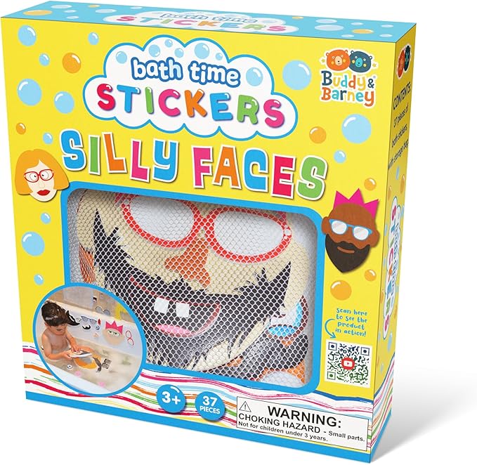 Buddy & Barney: Silly Faces Bath Time Stickers