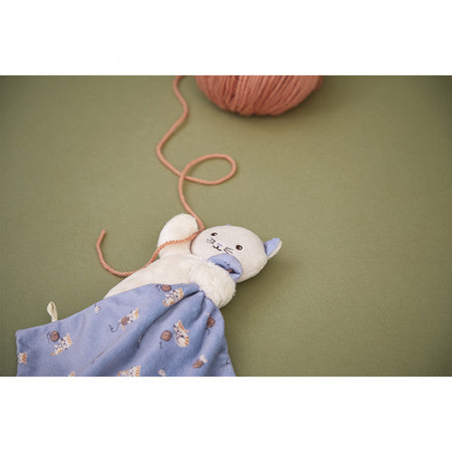 Kaloo Lilac Cat Doudou Blanket - 7-Inch Micro-Velvet Softness