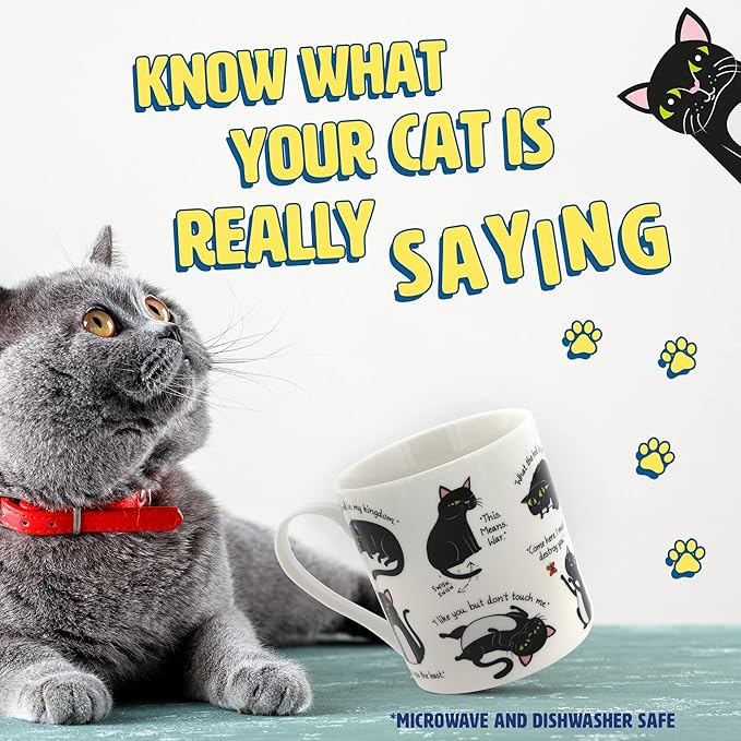 Cattitude Mug - Decode Your Cat's Mood over Morning Coffee