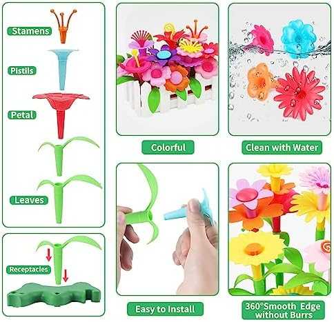 CENOVE Flower Garden STEM Building Set with Storage Box