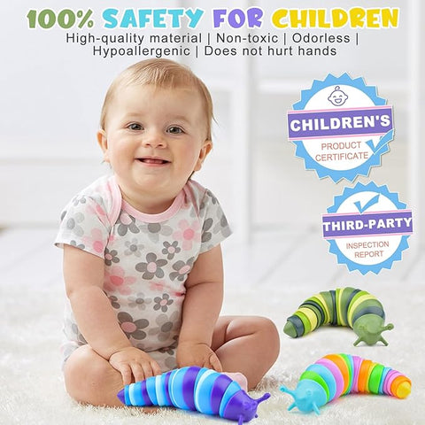 Cevioce Sensory Slug Fidget Toys for Kids & Adults