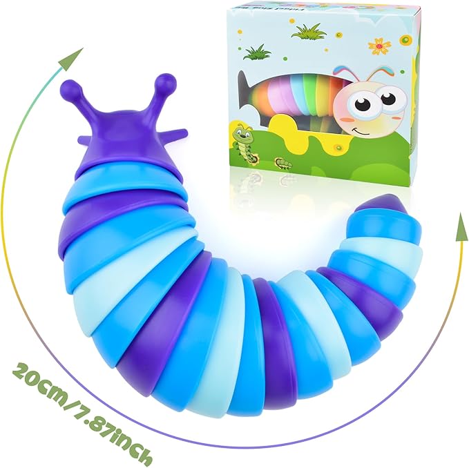 Cevioce Sensory Slug Fidget Toys for Kids & Adults