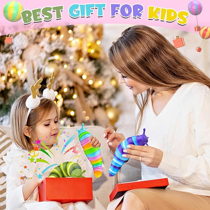 Cevioce Sensory Slug Fidget Toys for Kids & Adults