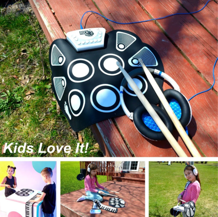 Flexible Roll-Up Drum Kit - Tap Out Rhythm and Music Fun