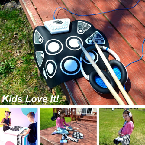 Flexible Roll-Up Drum Kit - Tap Out Rhythm and Music Fun