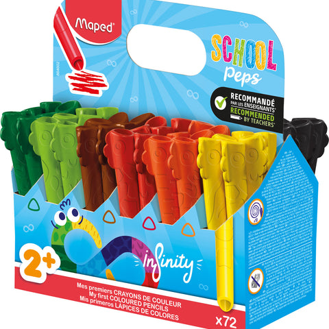 Maped ColorPeps Jumbo Infinity School Pack - 72 Pencils