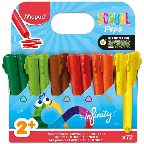Maped ColorPeps Jumbo Infinity School Pack - 72 Pencils