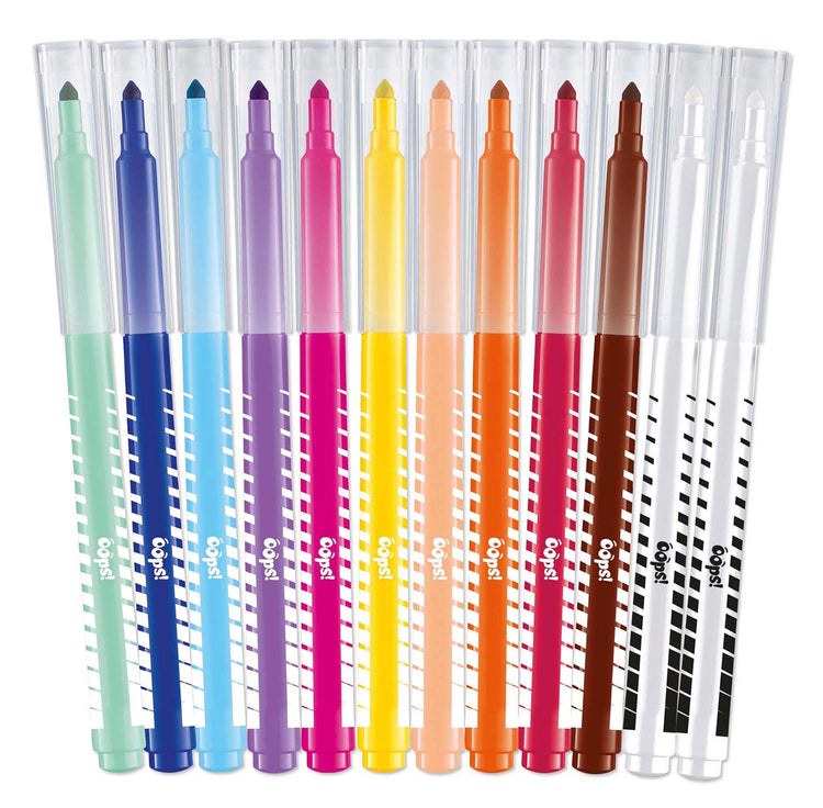 Color'Peps Oops Markers x12 - Erasable Color Fun for Kids