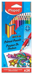 Color'Peps Triangular Pencils x24 - Smooth Break-Resistant Core