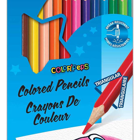 Color'Peps Triangular Pencils x24 - Smooth Break-Resistant Core