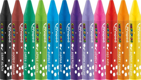 Color'Peps Oil Pastels x12 - Soft Blendable Triangular Grip