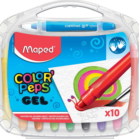 Color'Peps Gel Crayons x10 - Retractable Watercolor Creativity