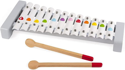 Janod Confetti Metal Xylophone - 12 Notes & 2 Wooden Sticks