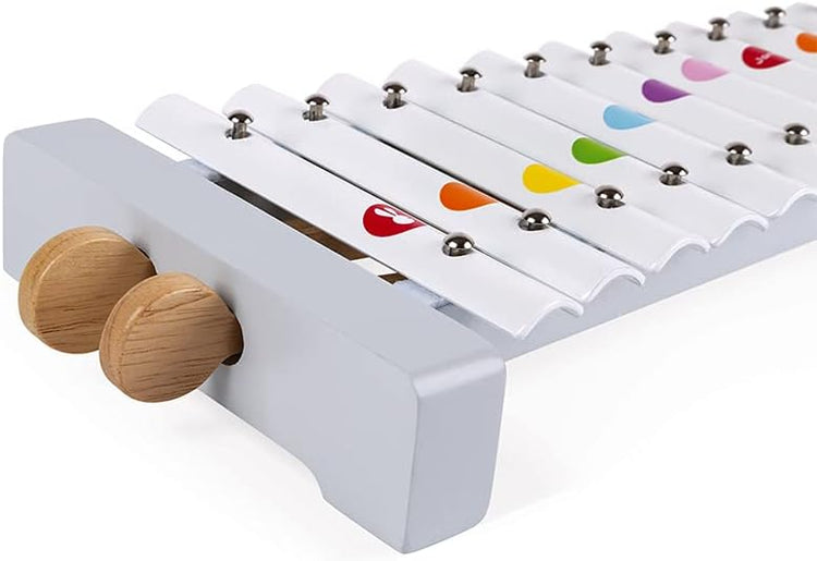 Janod Confetti Metal Xylophone - 12 Notes & 2 Wooden Sticks