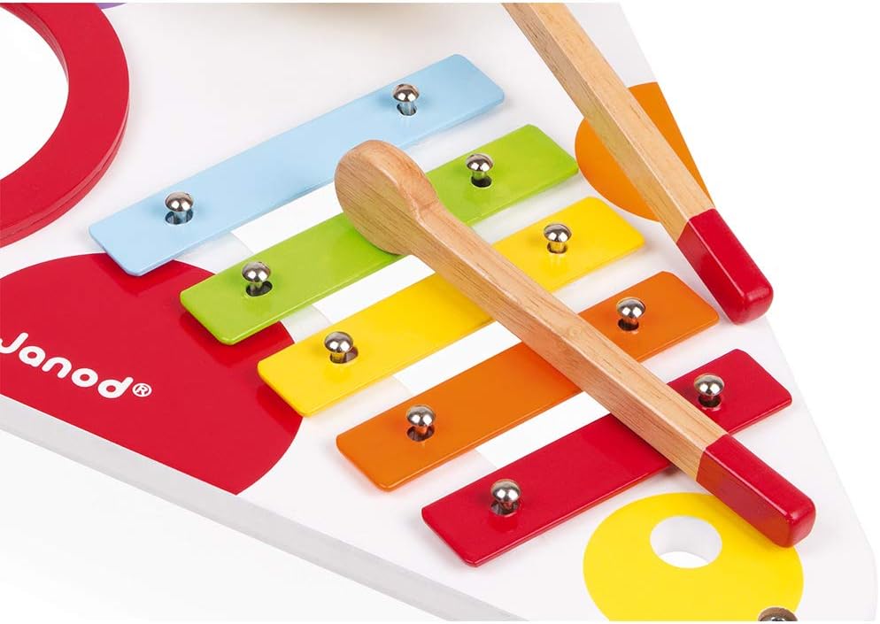 Janod Confetti Music Table - 3 Instruments for First Songs