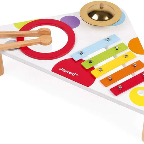 Janod Confetti Music Table - 3 Instruments for First Songs
