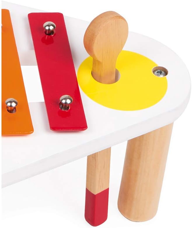 Janod Confetti Music Table - 3 Instruments for First Songs