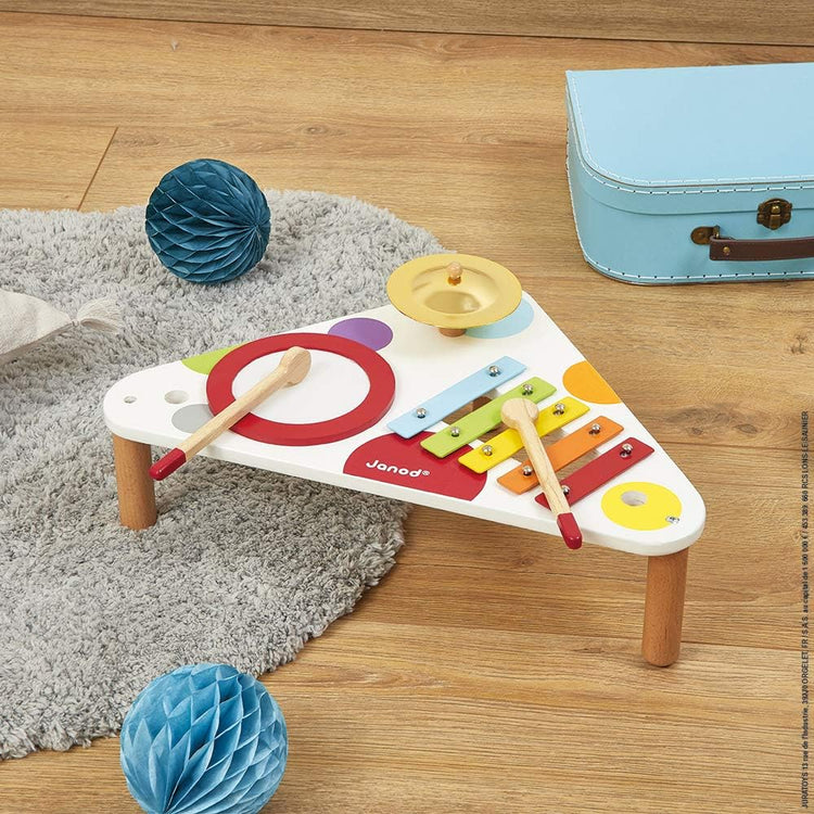 Janod Confetti Music Table - 3 Instruments for First Songs