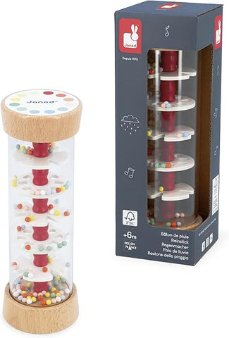 Janod Confetti Rainstick - FSC Wooden Sensory Sound Toy