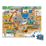 Janod Construction Site Puzzle - 36 Pieces with Model Poster