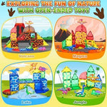 Coodoo Magnetic Tiles Lava Dinosaur World Set