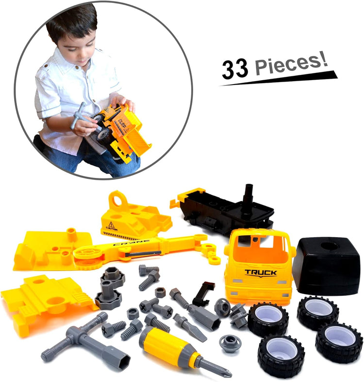 Construct A Truck Crane - Take-Apart Build & Drive Toy