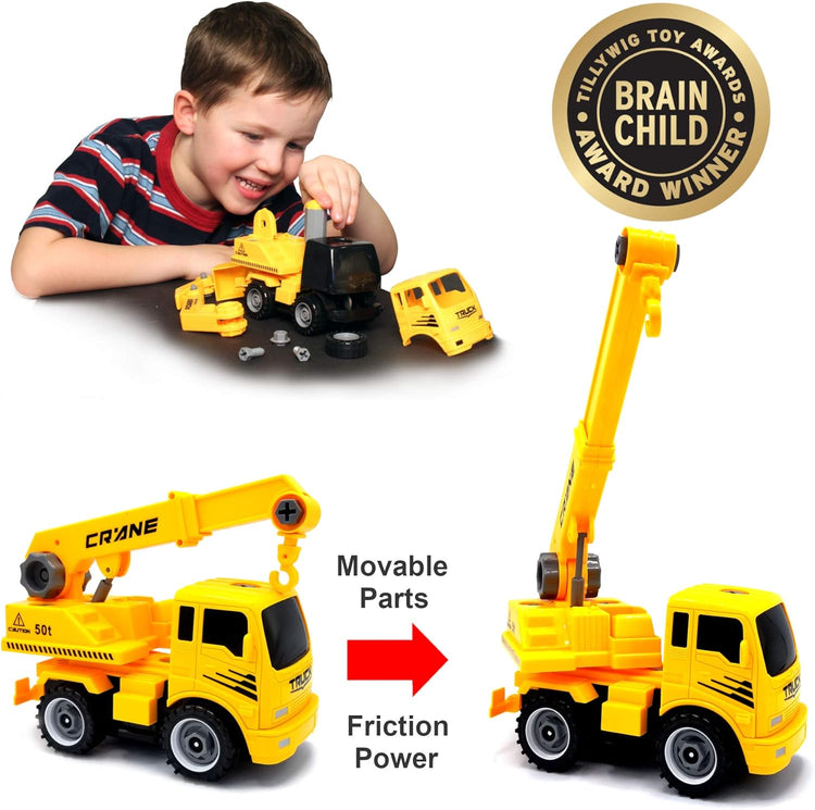 Construct A Truck Crane - Take-Apart Build & Drive Toy