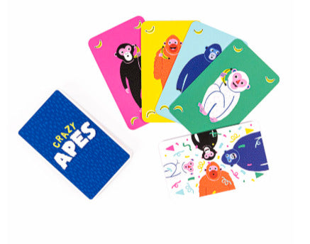 Crazy Apes - Crazy Eights Twist with Wild Ape Party Cards