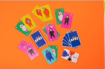 Crazy Apes - Crazy Eights Twist with Wild Ape Party Cards