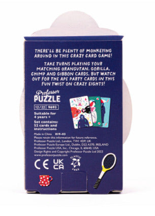 Crazy Apes - Crazy Eights Twist with Wild Ape Party Cards