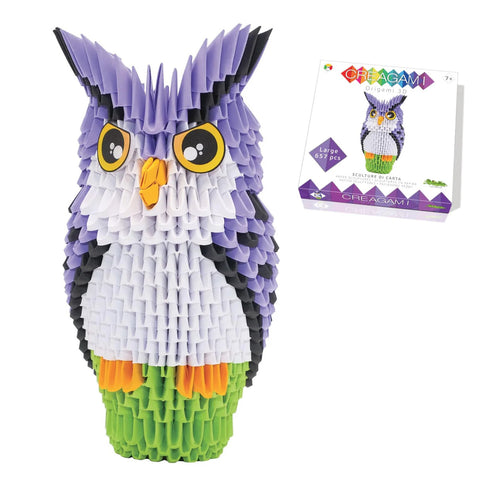 Creagami - Owl - 657-Piece 3D Origami Set