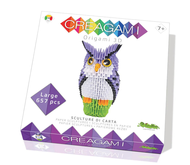 Creagami - Owl - 657-Piece 3D Origami Set