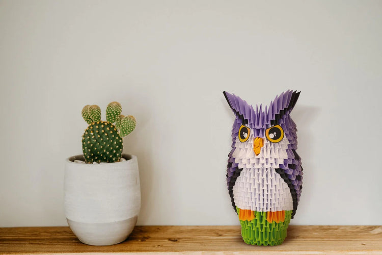 Creagami - Owl - 657-Piece 3D Origami Set