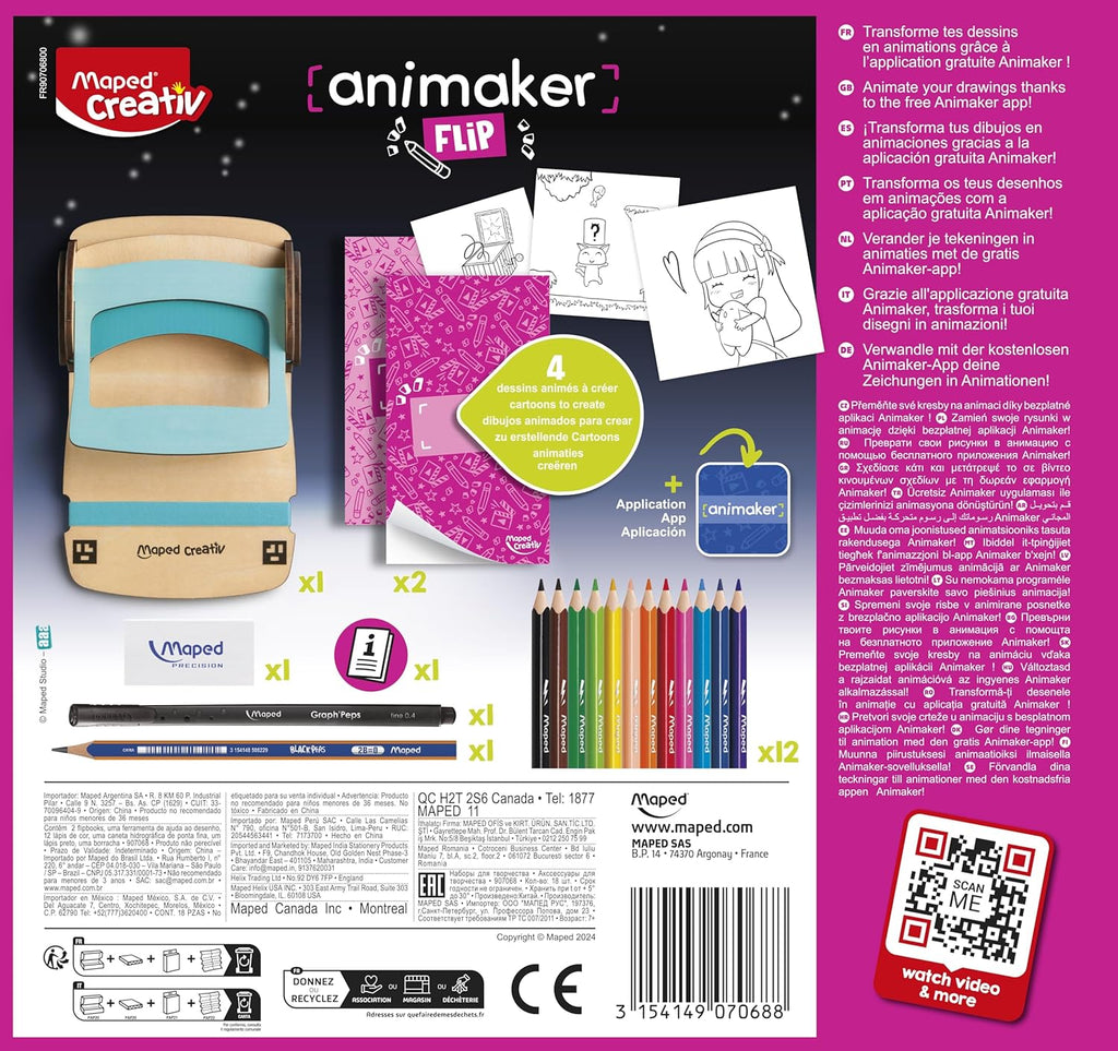 Maped Creativ Animaker Flip Pad - 4 Flipbooks Become GIFs