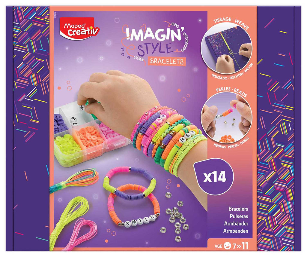 Maped Creativ Heishi Bracelet Studio - 25 Neon Bead Pieces