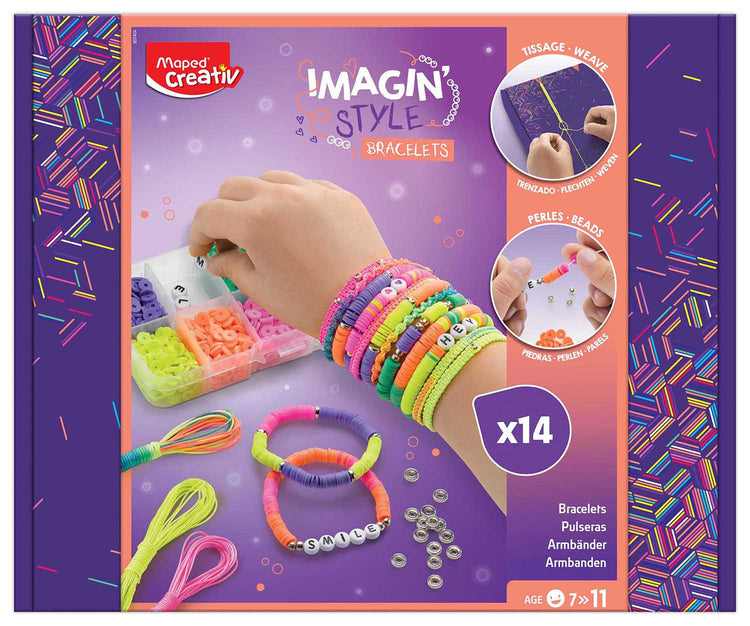 Maped Creativ Heishi Bracelet Studio - 25 Neon Bead Pieces