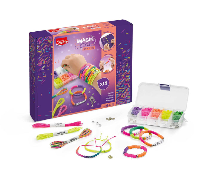 Maped Creativ Heishi Bracelet Studio - 25 Neon Bead Pieces