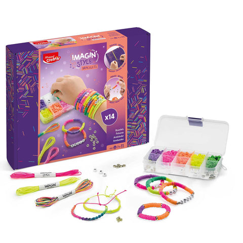 Maped Creativ Heishi Bracelet Studio - 25 Neon Bead Pieces