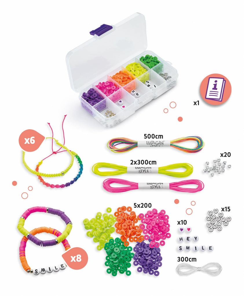 Maped Creativ Heishi Bracelet Studio - 25 Neon Bead Pieces